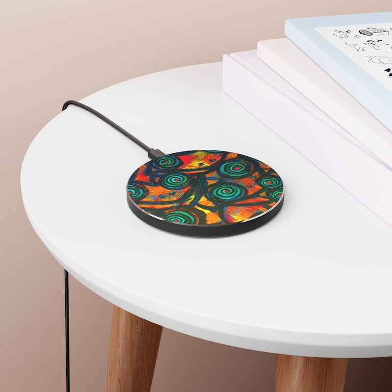 Stained Glass Frogs Sunset Wireless Charger - Fridge Art Boutique