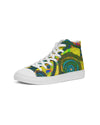 Stained Glass Frogs Sun Men's Hightop Canvas Shoe