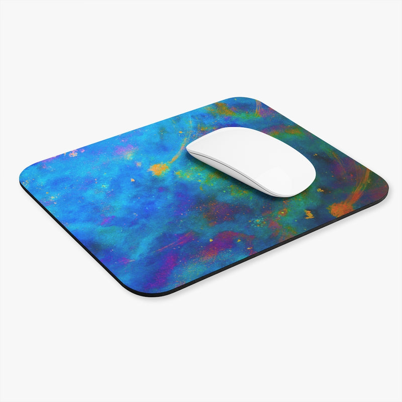 Two Wishes Green Nebula Mouse Pad (Rectangle)