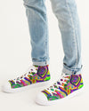 Happy Frogs Neon Men's Hightop Canvas Shoe