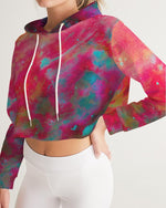 Two Wishes Red Planet Women's Cropped Hoodie
