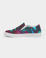 Stained Glass Frogs Cool Men's Slip-On Canvas Shoe