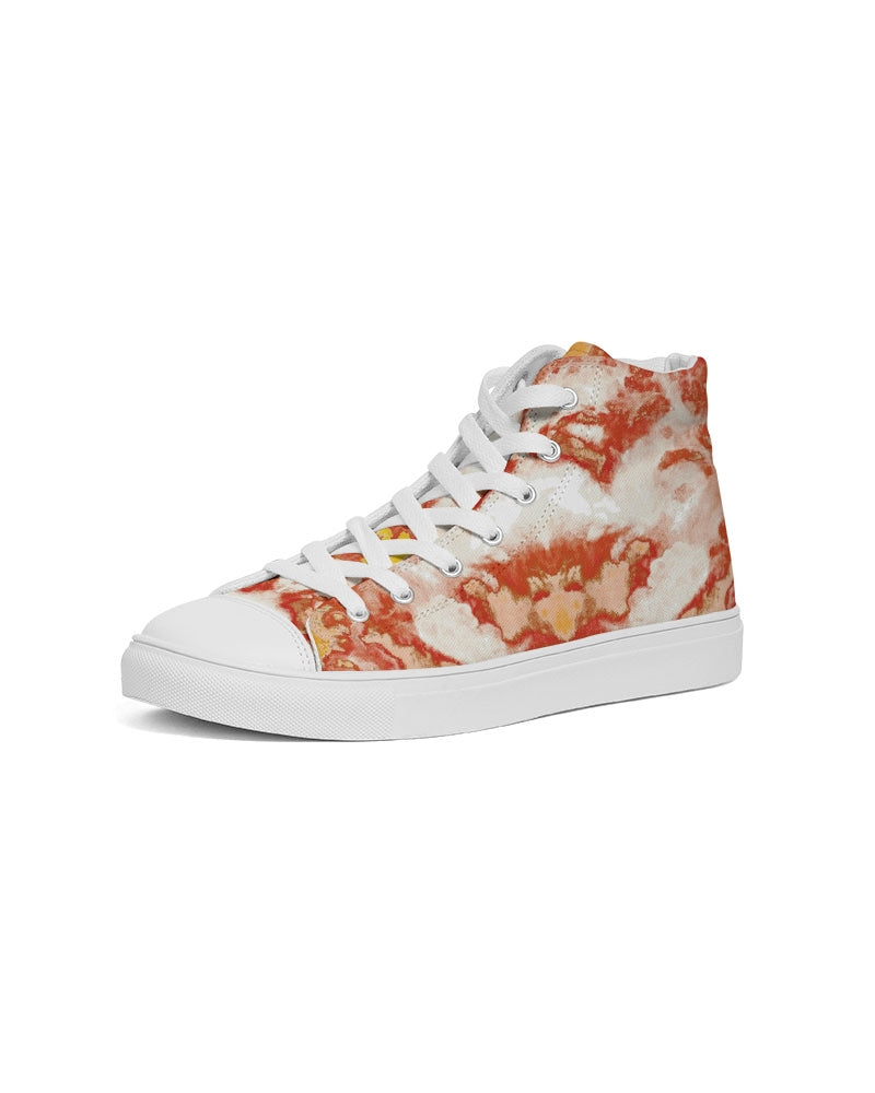 Pareidolia XOX Western Orange Men's Hightop Canvas Shoe