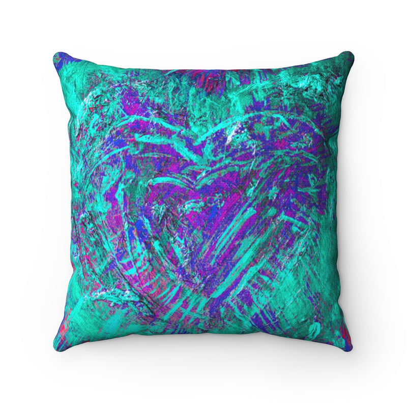Meraki Ocean Heart Square Pillow - Fridge Art Boutique