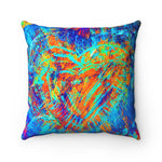 Meraki Rainbow Heart Square Pillow - Fridge Art Boutique