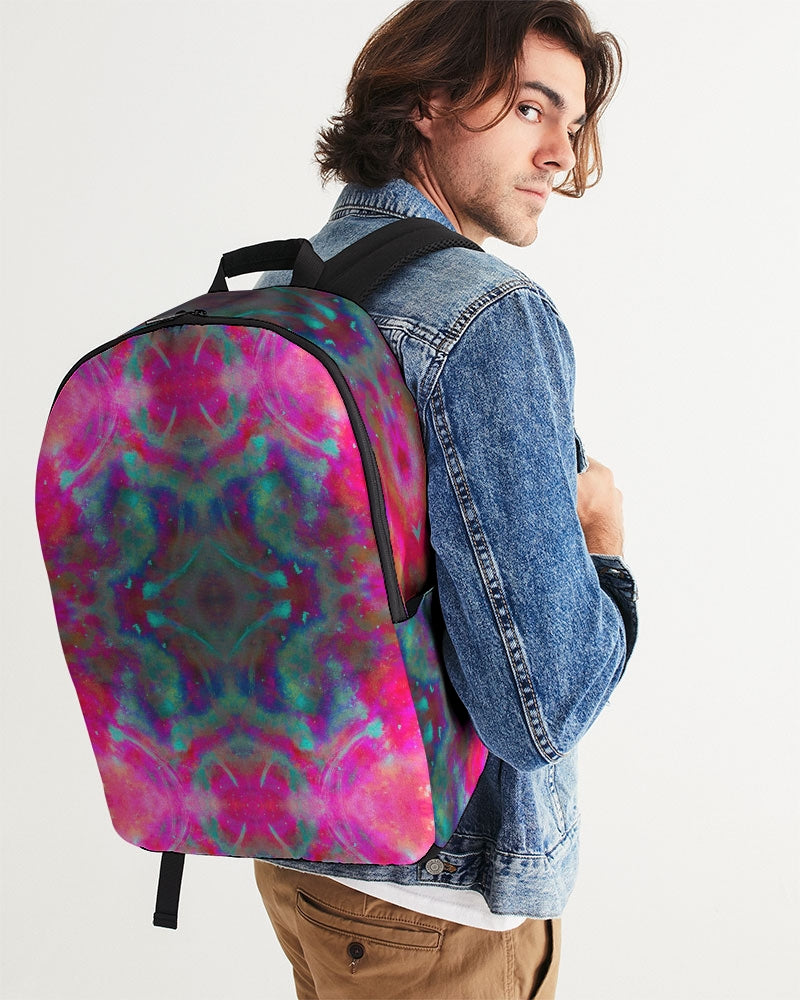 Two Wishes Pink Starburst Cosmos Large Backpack