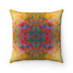 Two Wishes Sunburst Cosmos Square Pillow