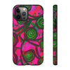 Stained Glass Frogs Pink Tough Cases