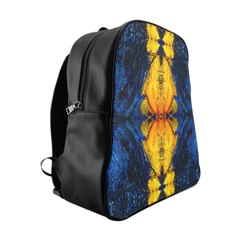Golden Klecks About Face School Backpack