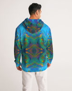 Two Wishes Green Nebula Cosmos Men's Hoodie