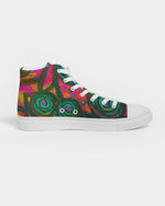 Stained Glass Frogs Rum Punch Men's Hightop Canvas Shoe