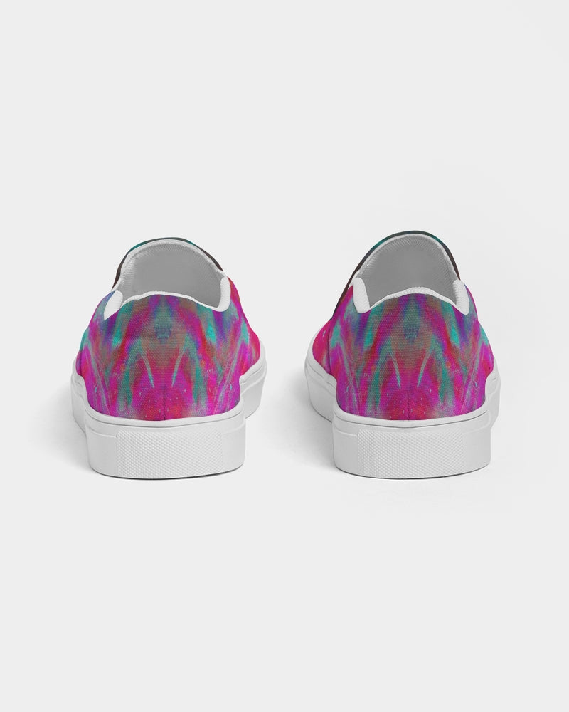 Two Wishes Pink Starburst Cosmos Women's Slip-On Canvas Shoe