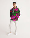 Stained Glass Frogs Pink Men's Hoodie