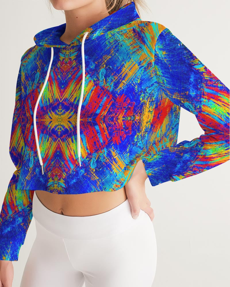 Good Vibes Summer Nights Women's Cropped Hoodie