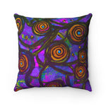 Stained Glass Frogs Purple Pillow - Fridge Art Boutique