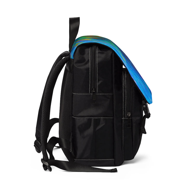 Two Wishes Green Nebula Casual Shoulder Backpack - Fridge Art Boutique