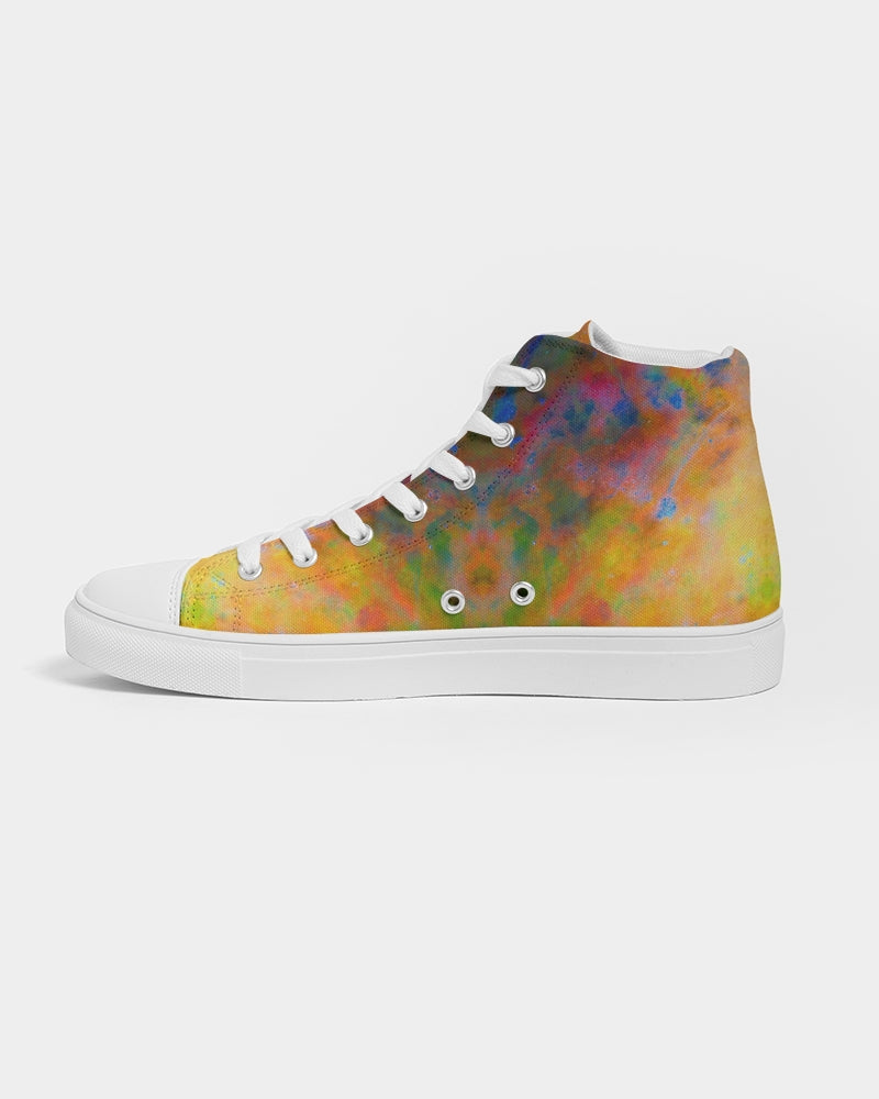 Two Wishes Sunburst Cosmos Men's Hightop Canvas Shoe