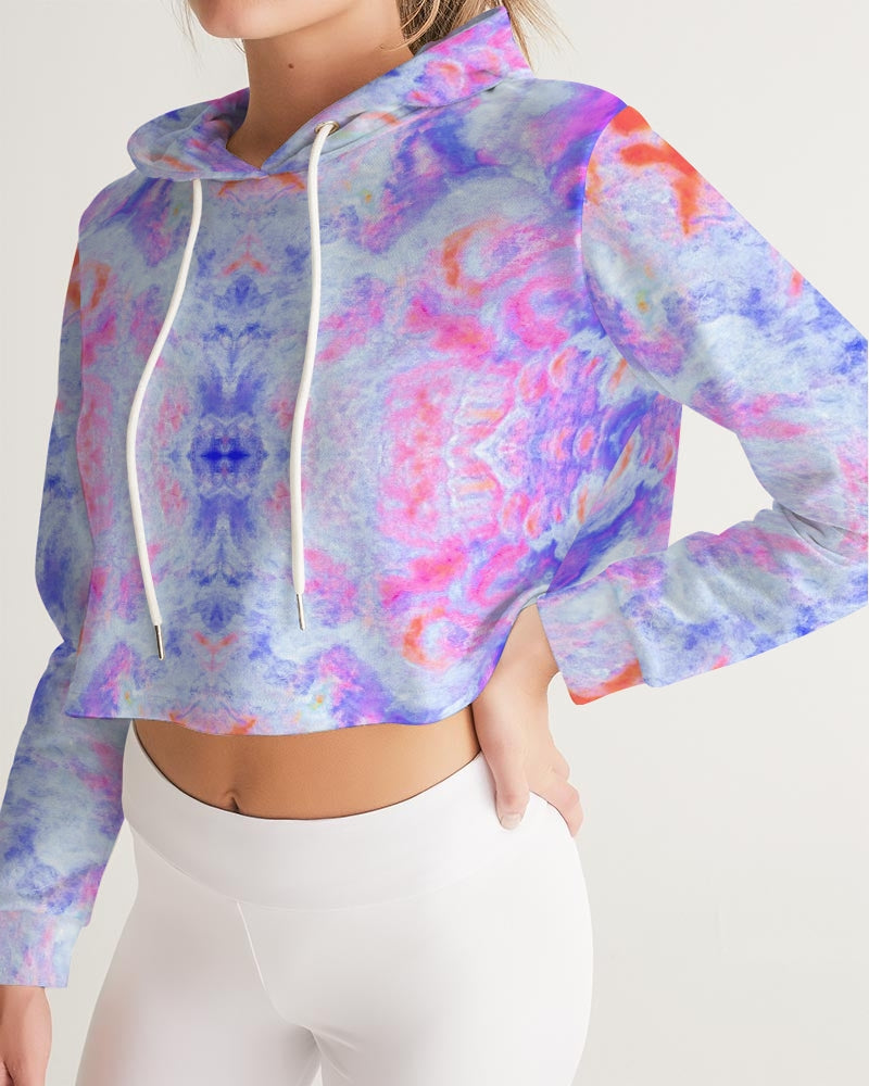 Pareidolia Cloud City Lavender Women's Cropped Hoodie