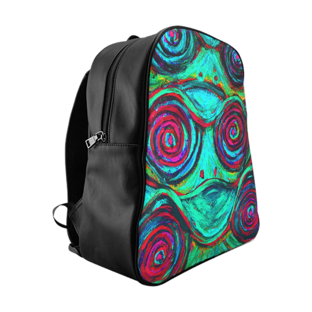 Hypnotic Frogs Cool School Backpack - Fridge Art Boutique