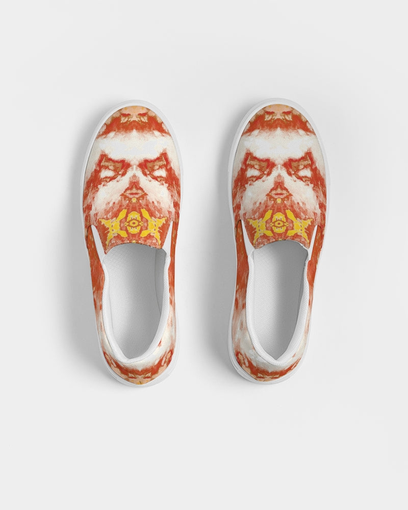 Pareidolia XOX Western Orange Men's Slip-On Canvas Shoe