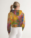 Two Wishes Sunburst Women's Cropped Hoodie