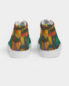 Stained Glass Frogs Sunset Men's Hightop Canvas Shoe