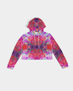 Pareidolia Cloud City Magenta Women's Cropped Hoodie