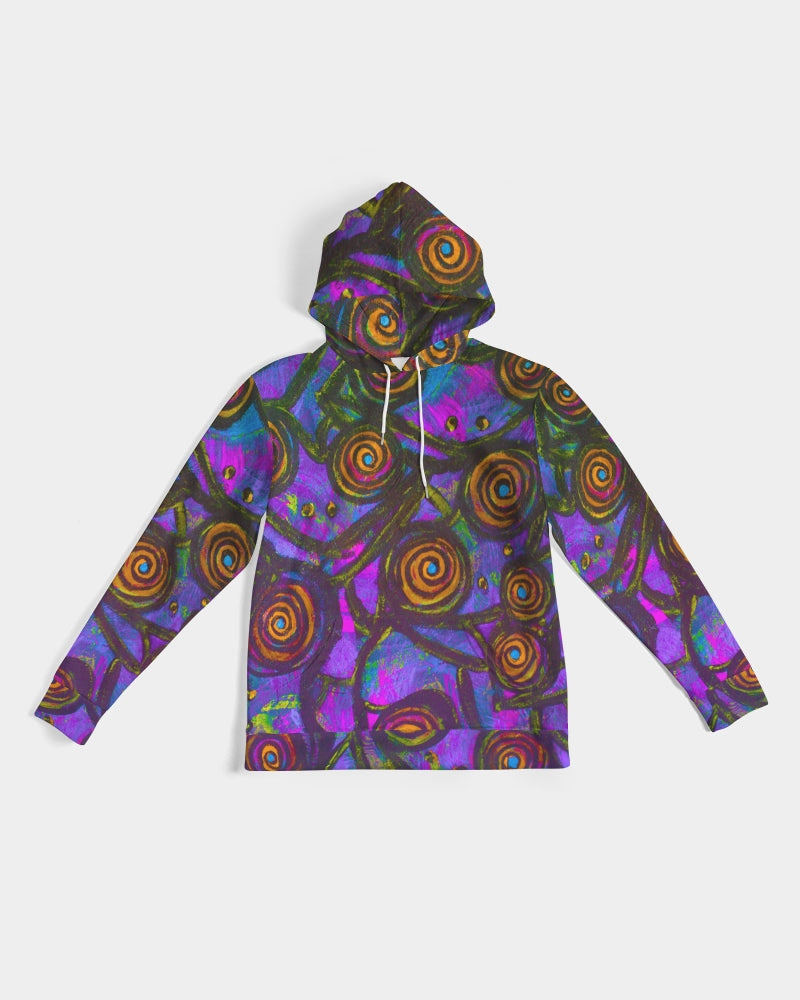 Stained Glass Frogs Purple Men's Hoodie
