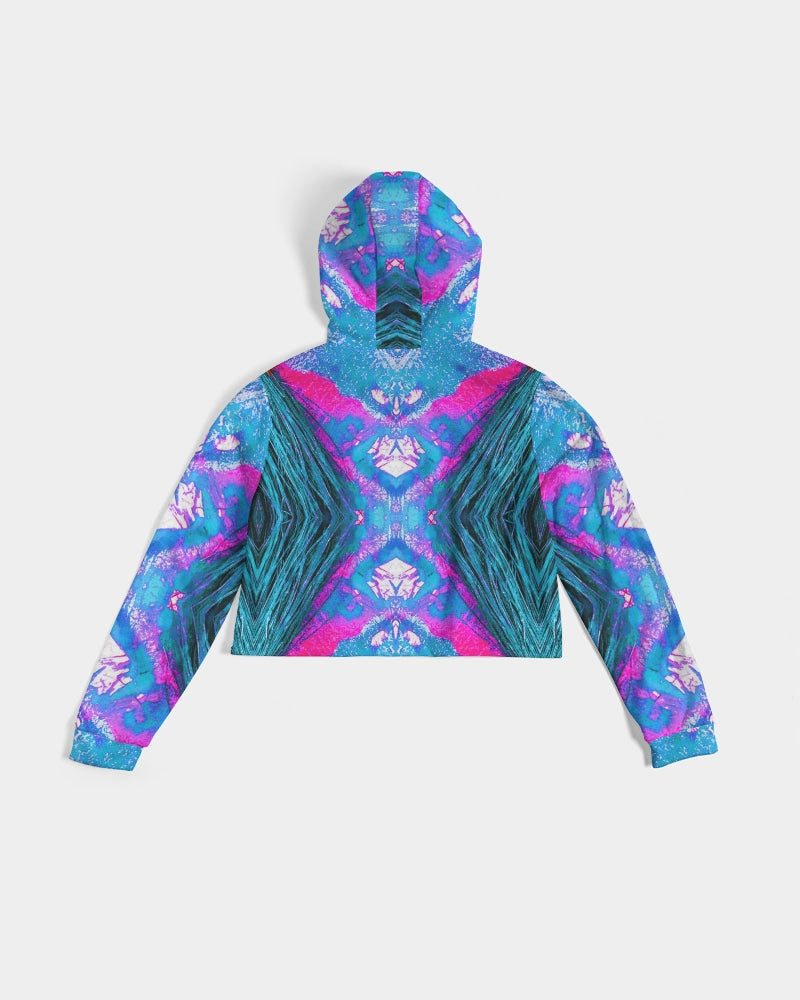 Tiger Queen Iced Women's Cropped Hoodie