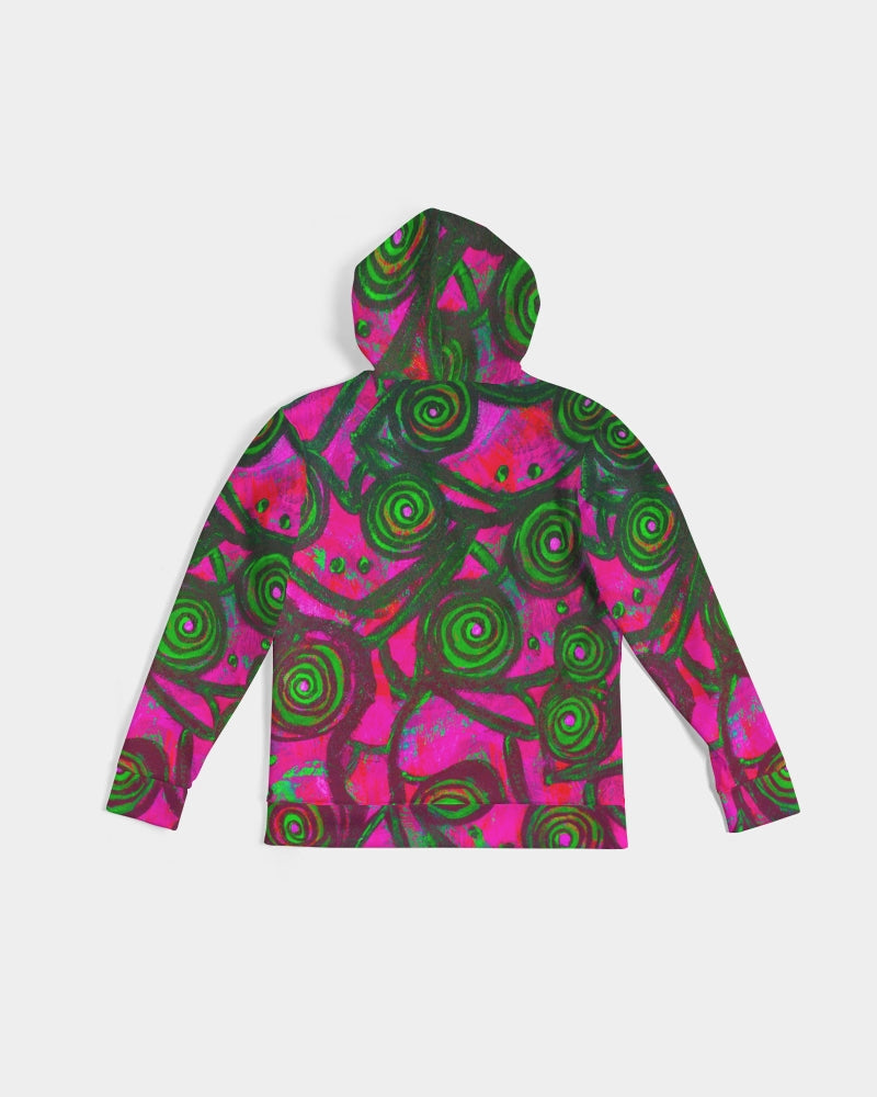Stained Glass Frogs Pink Men's Hoodie