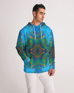Two Wishes Green Nebula Cosmos Men's Hoodie