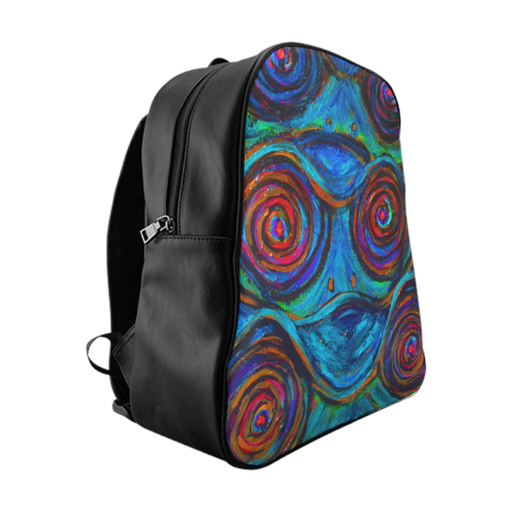 Hypnotic Frogs School Backpack - Fridge Art Boutique