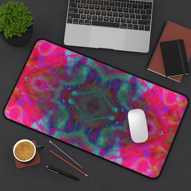 Two Wishes Pink Starburst Cosmos Desk Mat