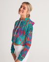 Good Vibes Fire And Ice Women's Cropped Hoodie