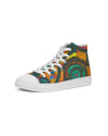 Stained Glass Frogs Sunset Women's Hightop Canvas Shoe