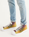 Two Wishes Sunburst Cosmos Men's Hightop Canvas Shoe