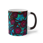 Stained Glass Frogs Cool Color Changing Mug