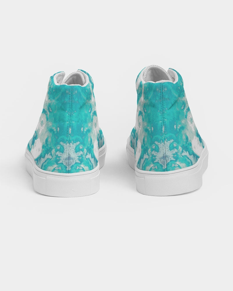 Pareidolia XOX Western Teal Women's Hightop Canvas Shoe