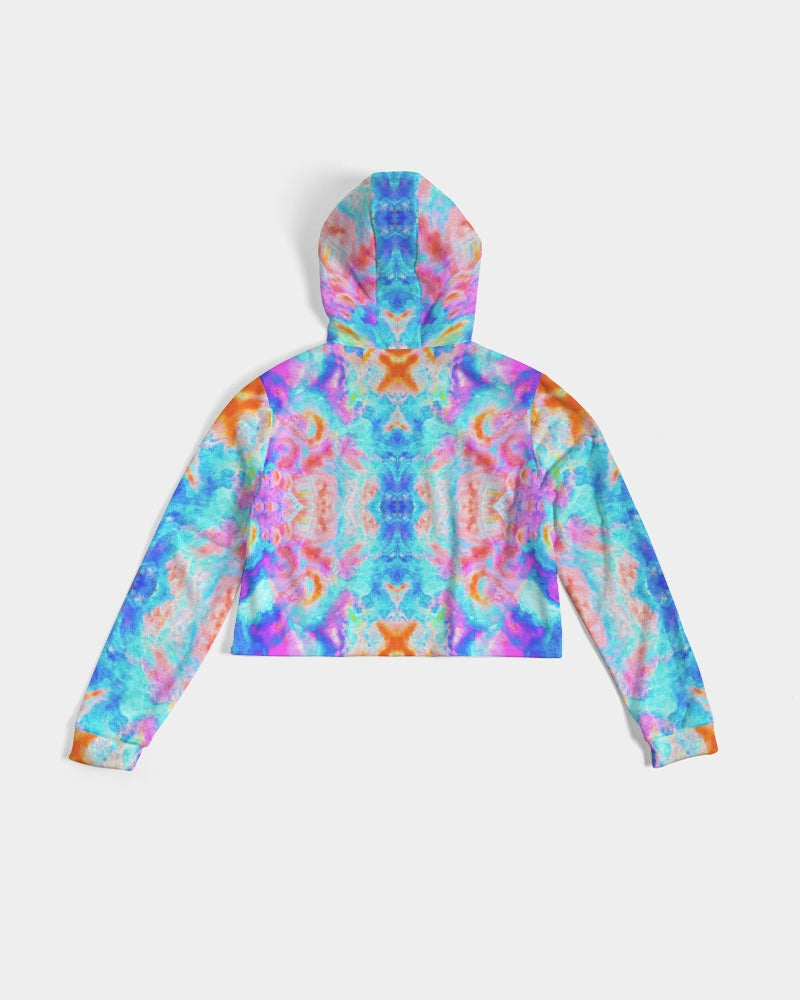 Pareidolia Neon Cloud City Women's Cropped Hoodie