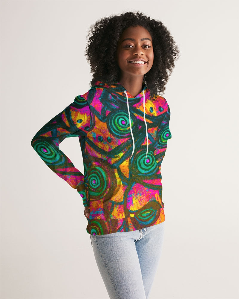 Stained Glass Frogs Rum Punch Women's Hoodie