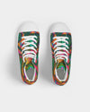 Stained Glass Frogs Rum Punch Men's Hightop Canvas Shoe