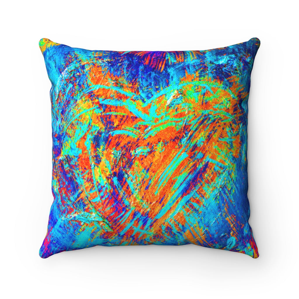 Meraki Neon Heart Square Pillow - Fridge Art Boutique