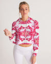 Pareidolia XOX Western Red Women's Cropped Hoodie