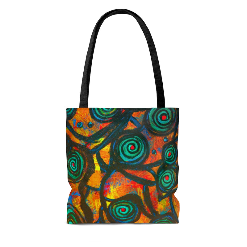 Stained Glass Frogs Sunset  Tote Bag