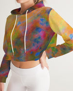 Two Wishes Sunburst Women's Cropped Hoodie