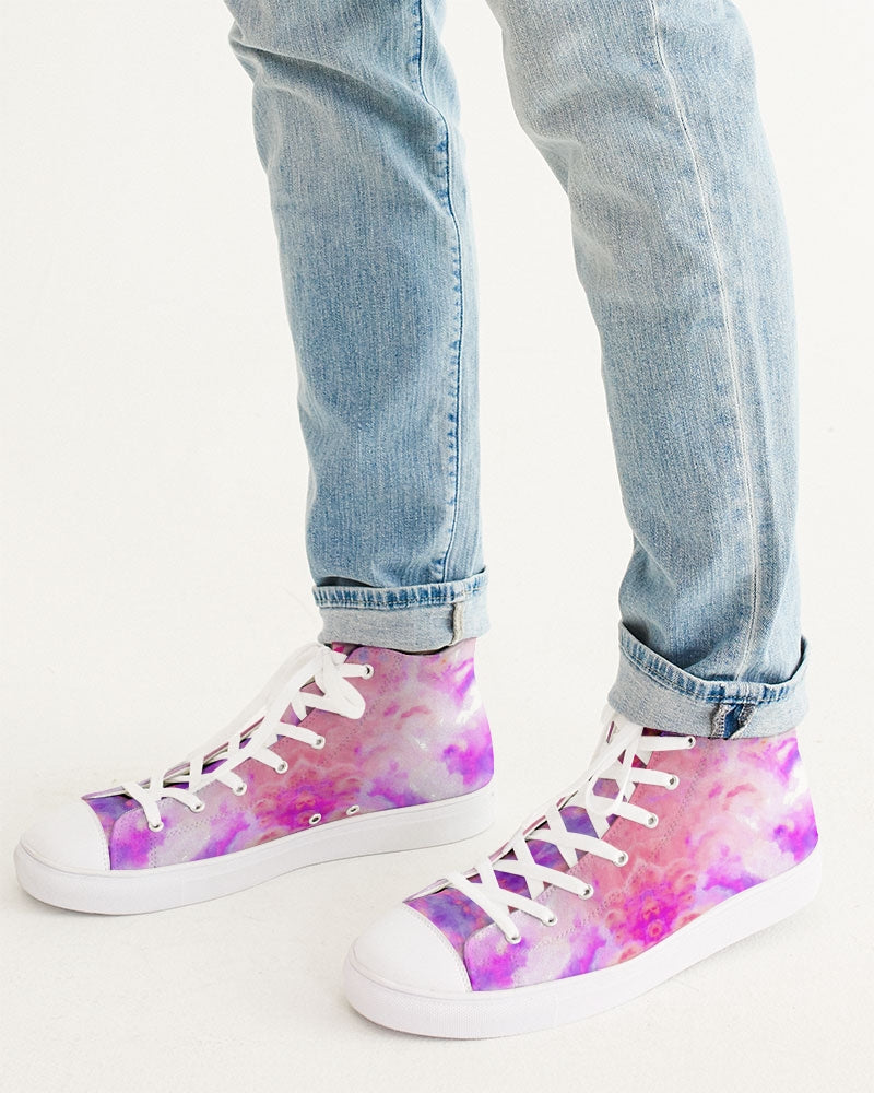 Pareidolia Cloud City Cotton Candy Men's Hightop Canvas Shoe