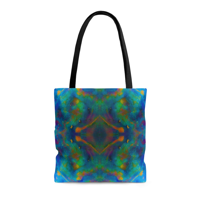 Two Wishes Green Nebula Cosmos Tote Bag