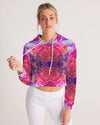 Pareidolia Cloud City Magenta Women's Cropped Hoodie