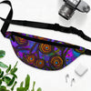 Stained Glass Frogs Purple Fanny Pack