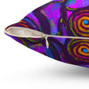 Stained Glass Frogs Purple Pillow - Fridge Art Boutique